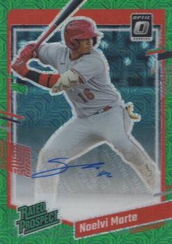 2023 Donruss - Optic Rated Prospects Signatures Green Mojo #RPS-NM Noelvi Marte Front