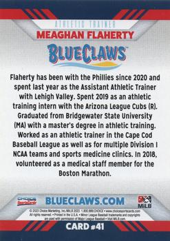 2023 Choice Jersey Shore BlueClaws #41 Meaghan Flaherty Back