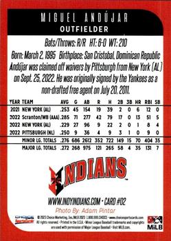 2023 Choice Indianapolis Indians #02 Miguel Andujar Back