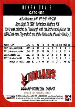 2023 Choice Indianapolis Indians #07 Henry Davis Back