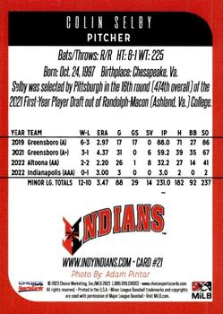 2023 Choice Indianapolis Indians #21 Colin Selby Back