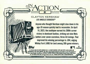 2023 Topps Allen & Ginter #91 Clayton Kershaw Back