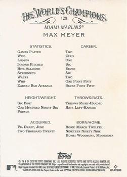 2023 Topps Allen & Ginter #129 Max Meyer Back