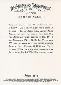 2023 Topps Allen & Ginter #298 Hoodie Allen Back