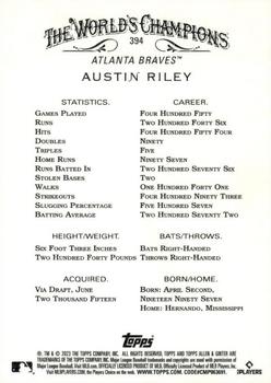 2023 Topps Allen & Ginter #394 Austin Riley Back
