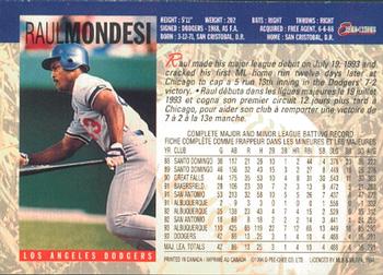 1994 O-Pee-Chee #NNO Raul Mondesi Back