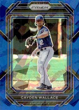 2023 Panini Prizm - Blue Ice Prizm #74 Cayden Wallace Front
