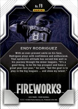 2023 Panini Prizm - Fireworks #F9 Endy Rodriguez Back