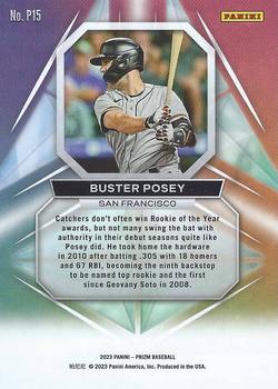 2023 Panini Prizm - Prizmatic #P15 Buster Posey Back