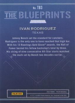 2023 Panini Prizm - The Blueprints #TB3 Ivan Rodriguez Back