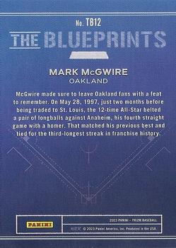 2023 Panini Prizm - The Blueprints #TB12 Mark McGwire Back