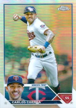 2023 Topps Chrome - Refractor #140 Carlos Correa Front