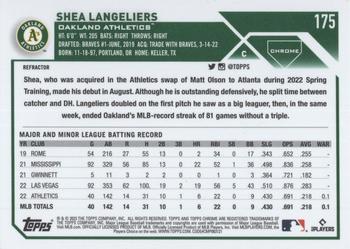 2023 Topps Chrome - Refractor #175 Shea Langeliers Back