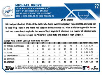 2023 Topps Chrome - X-Fractor #22 Michael Grove Back