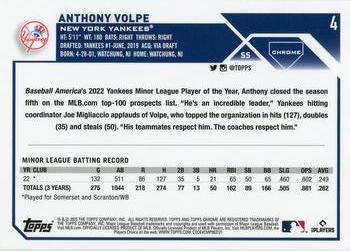 2023 Topps Chrome - Sepia Refractor #4 Anthony Volpe Back