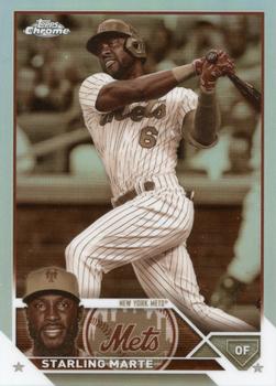 2023 Topps Chrome - Sepia Refractor #19 Starling Marte Front