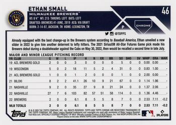 2023 Topps Chrome - Sepia Refractor #46 Ethan Small Back