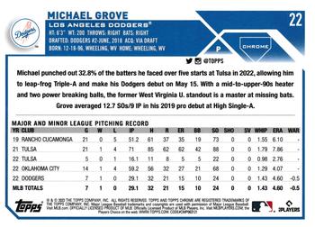 2023 Topps Chrome - Pink Refractor #22 Michael Grove Back