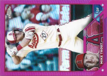 2023 Topps Chrome - Pink Refractor #27 Mike Trout Front