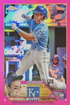 2023 Topps Chrome - Pink Refractor #42 Michael Massey Front