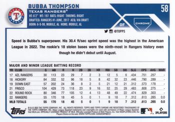 2023 Topps Chrome - Pink Refractor #58 Bubba Thompson Back