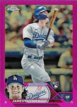 2023 Topps Chrome - Pink Refractor #81 James Outman Front