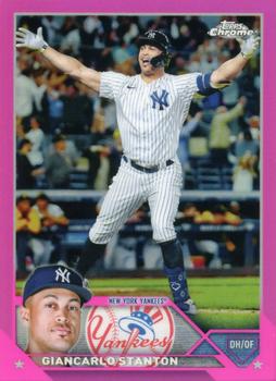 2023 Topps Chrome - Pink Refractor #90 Giancarlo Stanton Front