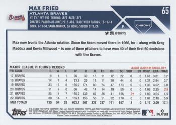 2023 Topps Chrome - Negative Refractor #65 Max Fried Back