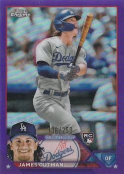 2023 Topps Chrome - Purple Refractor #81 James Outman Front