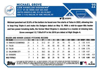 2023 Topps Chrome - Aqua Lava Refractor #22 Michael Grove Back