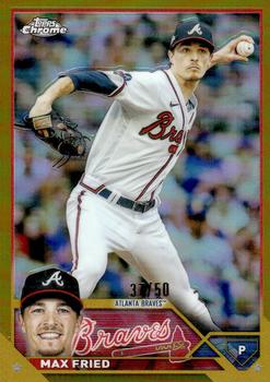 2023 Topps Chrome - Gold Refractor #65 Max Fried Front