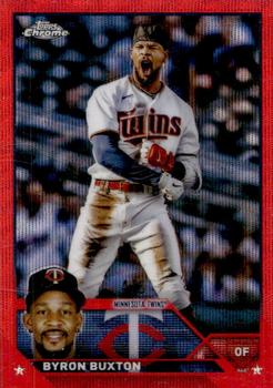 2023 Topps Chrome - Red Wave Refractor #28 Byron Buxton Front