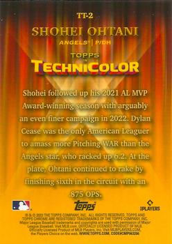 2023 Topps Chrome - Topps in Technicolor #TT-2 Shohei Ohtani Back