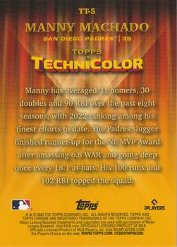 2023 Topps Chrome - Topps in Technicolor #TT-5 Manny Machado Back