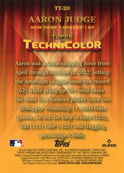 2023 Topps Chrome - Topps in Technicolor #TT-20 Aaron Judge Back