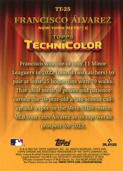 2023 Topps Chrome - Topps in Technicolor #TT-25 Francisco Álvarez Back