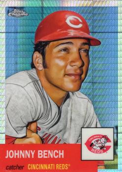 2022 Topps Chrome Platinum Anniversary - Prism Refractor #161 Johnny Bench Front