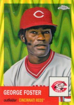 2022 Topps Chrome Platinum Anniversary - Yellow RayWave Refractor #395 George Foster Front