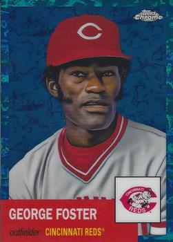 2022 Topps Chrome Platinum Anniversary - Platinum Toile White/Blue Refractor #395 George Foster Front