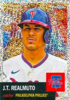 2022 Topps Chrome Platinum Anniversary - Speckle Refractor #490 J.T. Realmuto Front