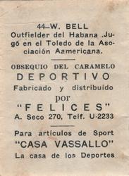 1946-47 Caramelo Deportivo #44 Woody Bell Back