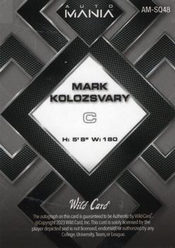 2023 Wild Card AutoMania - Square Lazers Gold #AM-SQ48 Mark Kolozsvary Back