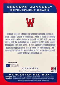 2023 Choice Worcester Red Sox #39 Brendan Connolly Back