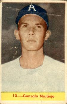1956-57 Chicle Peloteros Cuban League #10 Gonzalo Naranjo Front