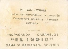 1948-49 Caramelos El Indio #14 Sam Jethroe Back