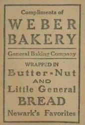 1911-14 Weber Bakery (D304) #NNO Rube Marquard Back
