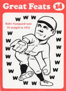 1972 Laughlin Great Feats of Baseball (Red) #14 Rube Marquard Front