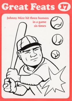 1972 Laughlin Great Feats of Baseball (Red) #17 Johnny Mize Front