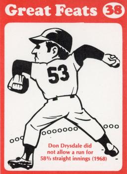 1972 Laughlin Great Feats of Baseball (Red) #38 Don Drysdale Front