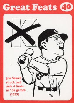 1972 Laughlin Great Feats of Baseball (Red) #40 Joe Sewell Front